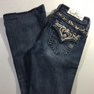 Girls Miss Me Bling Boot Cut Jeans size 16